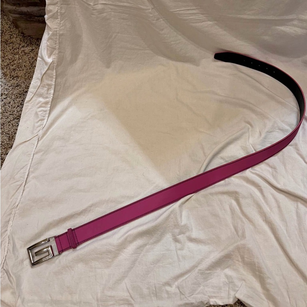 Guess Hot Pink Leather Belt